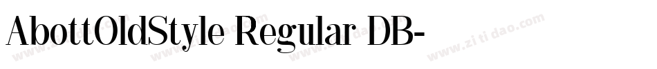 AbottOldStyle Regular DB字体转换